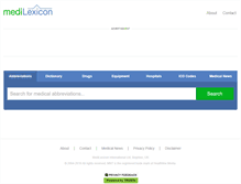 Tablet Screenshot of medilexicon.com